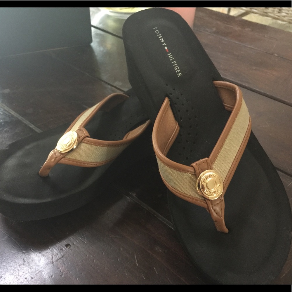 Tommy Hilfiger Wedge Flip Flops